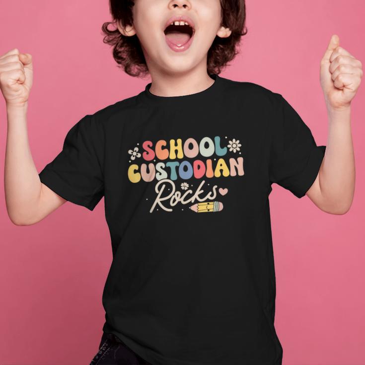 School Custodian Rocks Shirt Back To School Groovy Graphic Kid T-Shirt School Custodian Rocks Shirt Back To School Groovy Graphic Kid T-Shirt