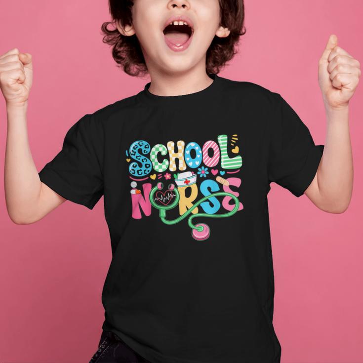 School Nurse Colorful Costume Back To School Nursing Job Graphic Kid T-Shirt School Nurse Colorful Costume Back To School Nursing Job Graphic Kid T-Shirt