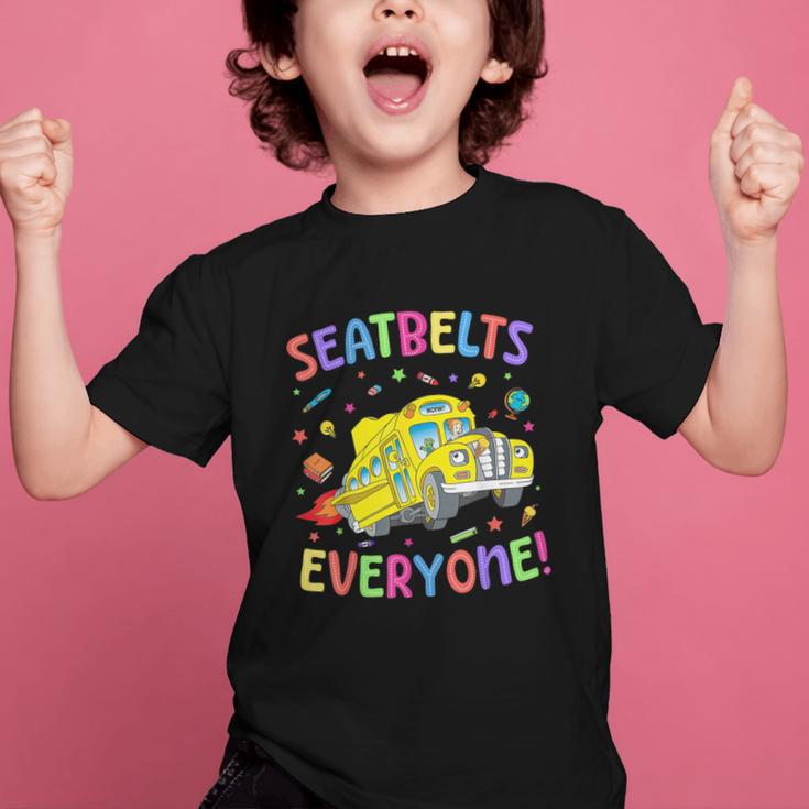 Seatbelt School Bus Driver Everyone Back To School Graphic Kid T-Shirt