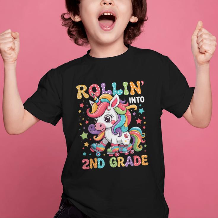 Second Grade Back To School First Day Girls Rollin Unicorn Graphic Kid T-Shirt Second Grade Back To School First Day Girls Rollin Unicorn Graphic Kid T-Shirt