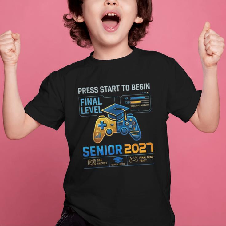 Senior Class Of 2027 Back To School Gamer Boys Senior 2027 Graphic Kid T-Shirt Senior Class Of 2027 Back To School Gamer Boys Senior 2027 Graphic Kid T-Shirt