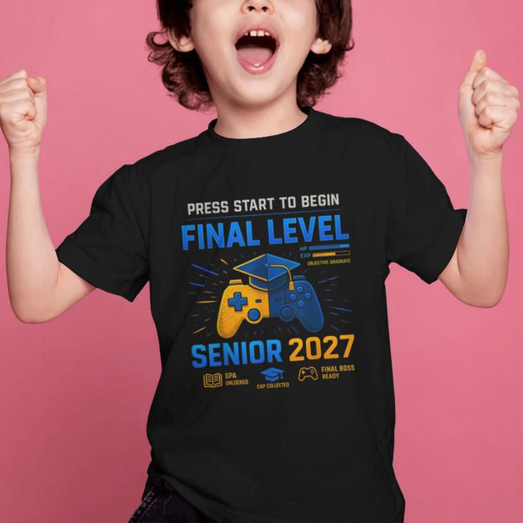 Senior Class Of 2027 Back To School Gamer Senior 2027 Graphic Kid T-Shirt Senior Class Of 2027 Back To School Gamer Senior 2027 Graphic Kid T-Shirt