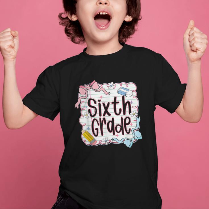 Sixth Grade Back To School For Girls Pink Notebook Graphic Kid T-Shirt Sixth Grade Back To School For Girls Pink Notebook Graphic Kid T-Shirt