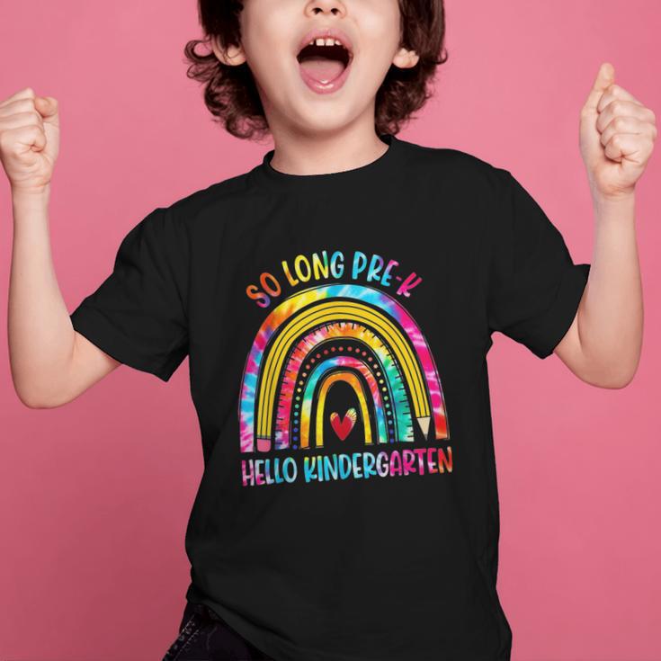 So Long Pre-K Hello Kindergarten Rainbow Back To School Graphic Kid T-Shirt