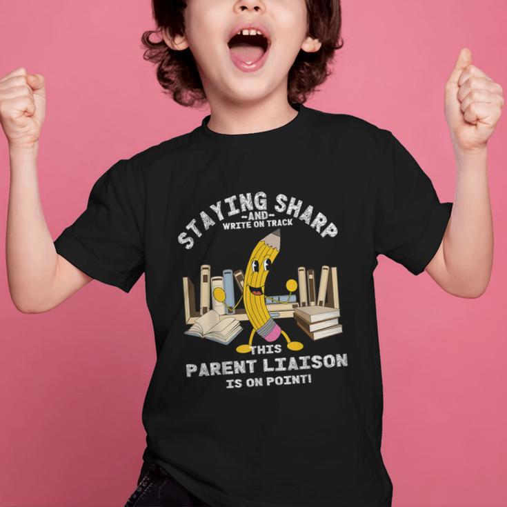 Stay Sharp Parent Liaison Back To School Pencil Graphic Kid T-Shirt Stay Sharp Parent Liaison Back To School Pencil Graphic Kid T-Shirt