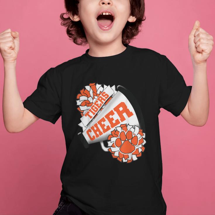 Tigers Cheerleading Back To School Cheer Team Spirit Orange Graphic Kid T-Shirt Tigers Cheerleading Back To School Cheer Team Spirit Orange Graphic Kid T-Shirt