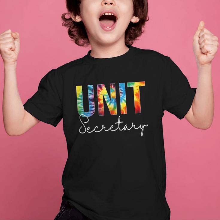 Unit Secretary Women Tie Dye Back To School Appreciation Day Graphic Kid T-Shirt
