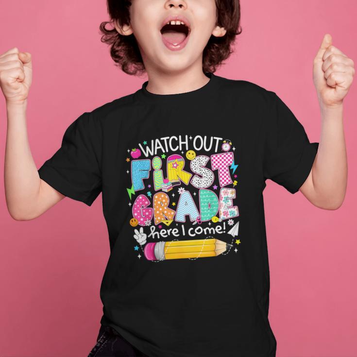 Watch Out First Grade Here I Come Back To School Boy Kids Graphic Kid T-Shirt Watch Out First Grade Here I Come Back To School Boy Kids Graphic Kid T-Shirt