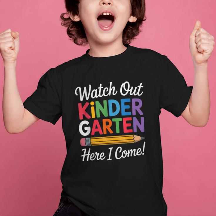 Watch Out Kindergarten Here I Come Back To School Kids Graphic Kid T-Shirt Watch Out Kindergarten Here I Come Back To School Kids Graphic Kid T-Shirt