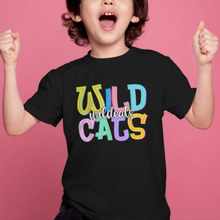Wildcats School Spirit Groovy Back To School Girls Graphic Kid T-Shirt Wildcats School Spirit Groovy Back To School Girls Graphic Kid T-Shirt