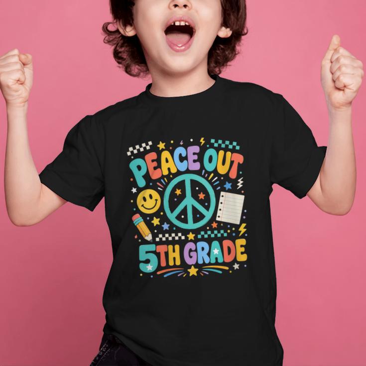 Women's Peace Out 5th Grade Retro Back To School Students Graphic Kid T-Shirt Women's Peace Out 5th Grade Retro Back To School Students Graphic Kid T-Shirt