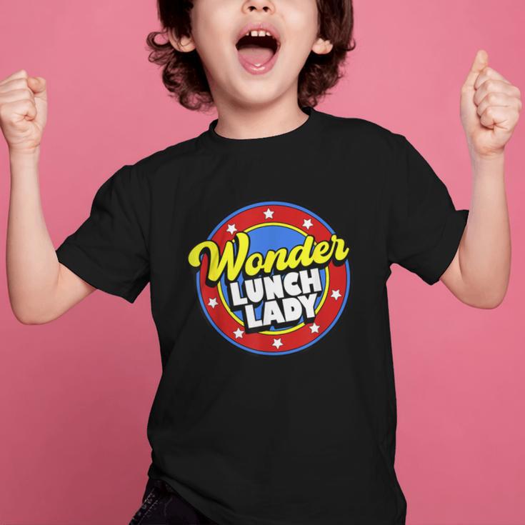 Wonder Lunch Lady Super Woman Power Superhero Back To School Graphic Kid T-Shirt