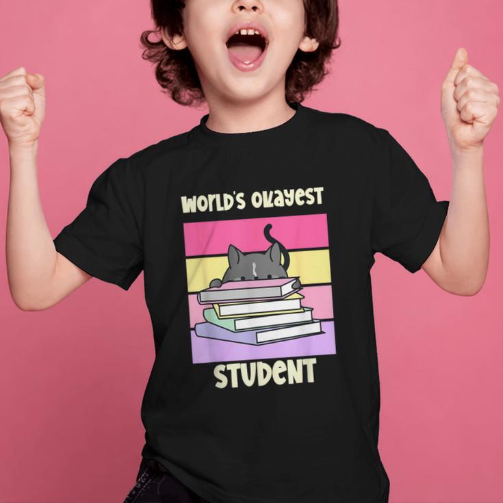World's Okayest Student Fun Back To School & New Term Graphic Kid T-Shirt World's Okayest Student Fun Back To School & New Term Graphic Kid T-Shirt