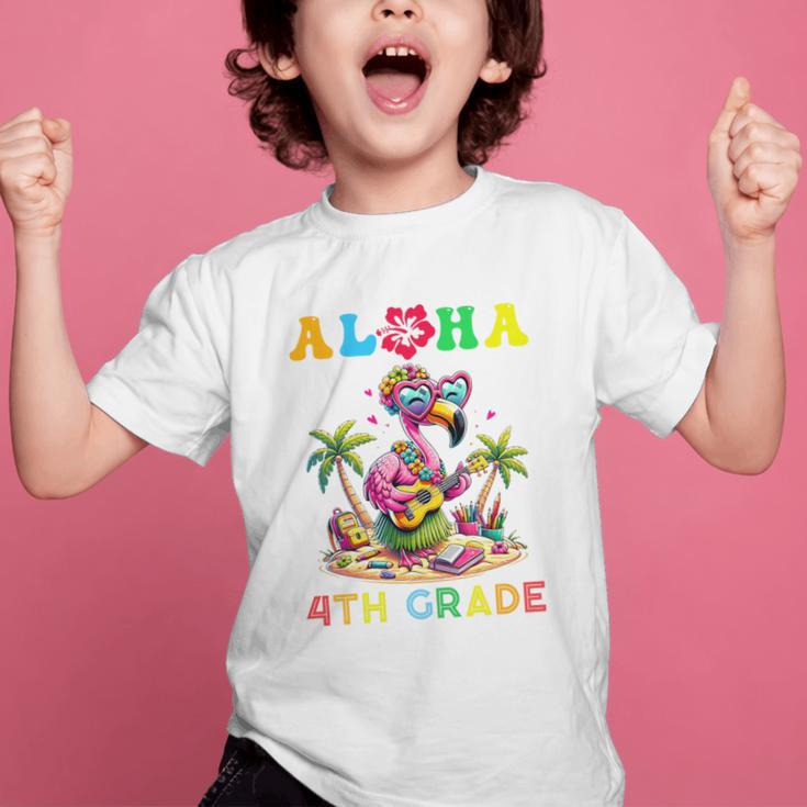 Aloha Fourth Grade Flamingo Hawaii Back To School Kids Girl Premium Tri-Blend Graphic Kid T-Shirt Aloha Fourth Grade Flamingo Hawaii Back To School Kids Girl Premium Tri-Blend Graphic Kid T-Shirt