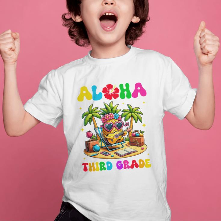 Aloha Third Grade Pineapple Hawaii Back To School Kids Girl Performance Graphic Kid T-Shirt Aloha Third Grade Pineapple Hawaii Back To School Kids Girl Performance Graphic Kid T-Shirt