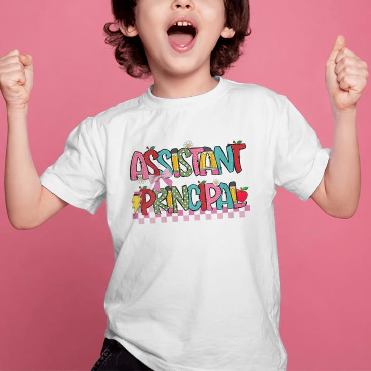 Assistant Principal Coquette Bow Pencil Cute Back To School Graphic Kid T-Shirt Assistant Principal Coquette Bow Pencil Cute Back To School Graphic Kid T-Shirt