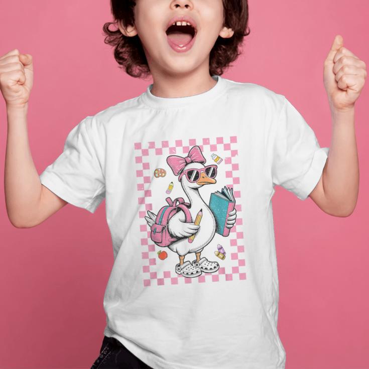 Back To School Goose First Day Of School Boy Girl Graphic Kid T-Shirt Back To School Goose First Day Of School Boy Girl Graphic Kid T-Shirt