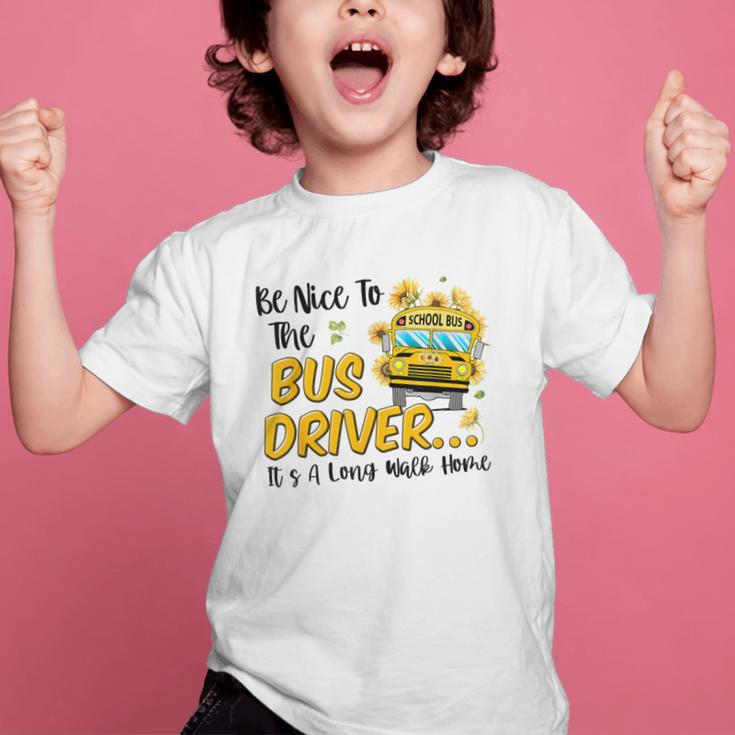 Back To School Be Nice To The Bus Driver Magic School Bus Graphic Kid T-Shirt Back To School Be Nice To The Bus Driver Magic School Bus Graphic Kid T-Shirt