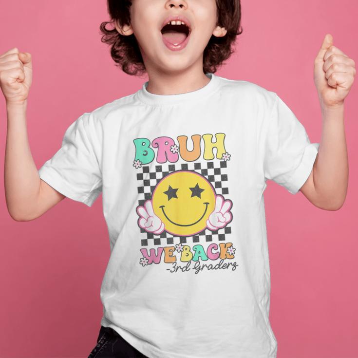 Bruh We Back 3rd Grade Girl Cute Back To School Third Grade Graphic Kid T-Shirt