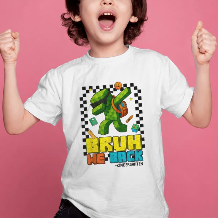 Bruh We Back Kindergarten Back To School Gamer Dabbing Boy Graphic Kid T-Shirt Bruh We Back Kindergarten Back To School Gamer Dabbing Boy Graphic Kid T-Shirt
