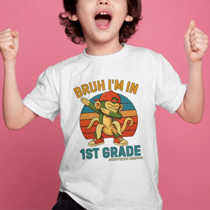 Bruh I’m In 1st Grade Italian Brainrot Meme Back To School Premium Tri-Blend Graphic Kid T-Shirt