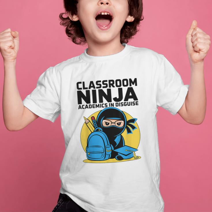 Classroom Ninja Academics In Disguise Back To School Student Graphic Kid T-Shirt