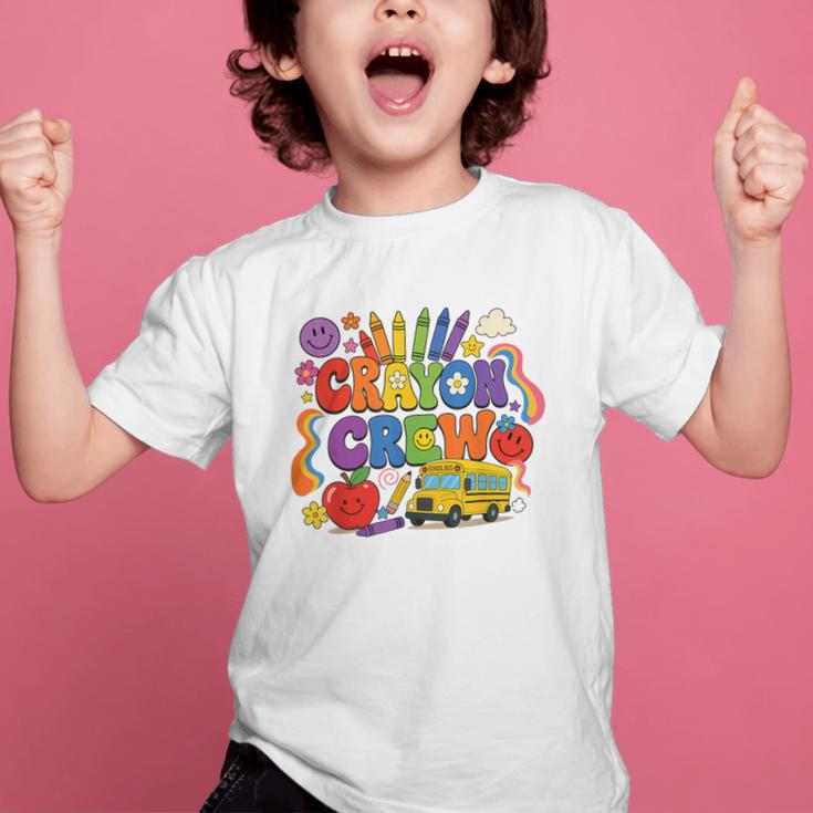 Crayon Crew Cute Back To School Vibes Student Graphic Kid T-Shirt Crayon Crew Cute Back To School Vibes Student Graphic Kid T-Shirt