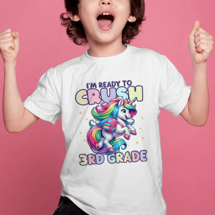 Crush 3rd Grade Girls Back To School Unicorn First Day Cute Graphic Kid T-Shirt Crush 3rd Grade Girls Back To School Unicorn First Day Cute Graphic Kid T-Shirt