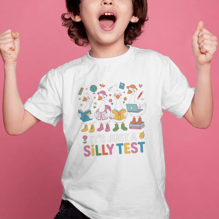 Cute Geese Silly Test Back To School Student Motivation Graphic Kid T-Shirt Cute Geese Silly Test Back To School Student Motivation Graphic Kid T-Shirt