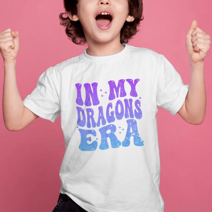 In My Dragons Era Back To School Spirit Game Retro Groovy Graphic Kid T-Shirt In My Dragons Era Back To School Spirit Game Retro Groovy Graphic Kid T-Shirt