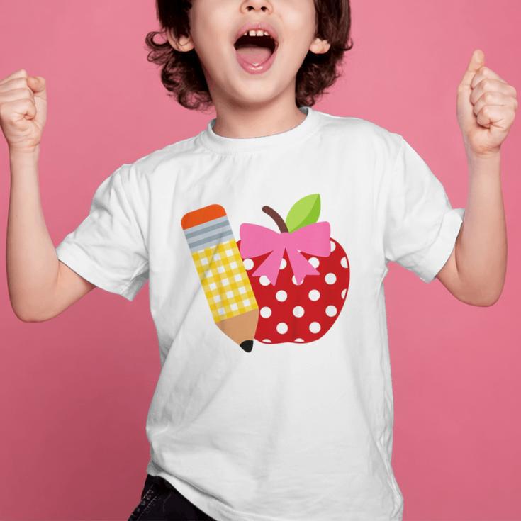 Girls Back To School Apple Toddler First Day Of Preschool Graphic Kid T-Shirt
