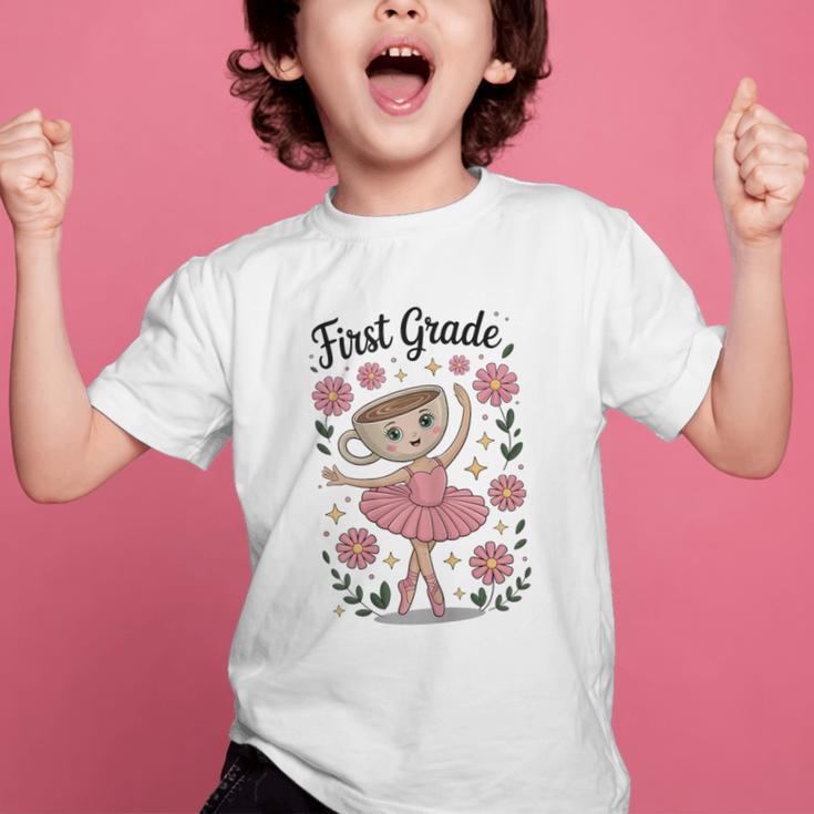Girls Back To School Cappuccina Italian Brainrot First Grade Graphic Kid T-Shirt Girls Back To School Cappuccina Italian Brainrot First Grade Graphic Kid T-Shirt