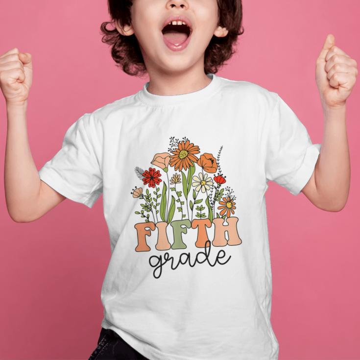 Groovy Fifth Grade Wildflowers Back To School 5th Grade Graphic Kid T-Shirt Groovy Fifth Grade Wildflowers Back To School 5th Grade Graphic Kid T-Shirt