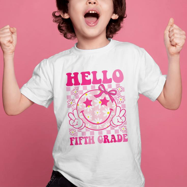 Hello Fifth Grade Coquette Bow Back To School 5th Grade Girl Graphic Kid T-Shirt