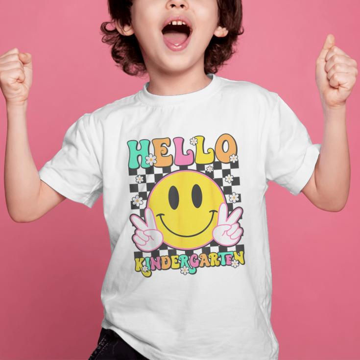 Hello Kindergarten Smile Face Back To School Girl Kid Graphic Kid T-Shirt Hello Kindergarten Smile Face Back To School Girl Kid Graphic Kid T-Shirt