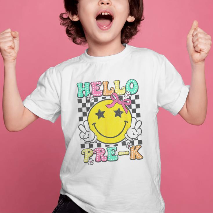 Hello Pre-K Coquette Bow Back To School Preschool Girl Graphic Kid T-Shirt