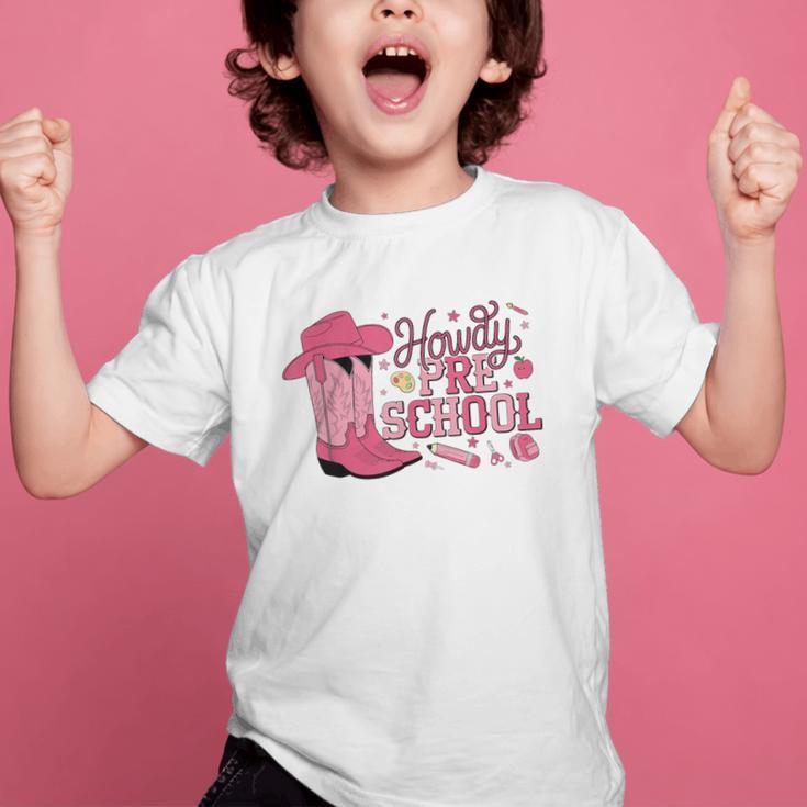 Howdy Preschool Back To School Western Cowboy Cowgirls Pre-K Graphic Kid T-Shirt Howdy Preschool Back To School Western Cowboy Cowgirls Pre-K Graphic Kid T-Shirt
