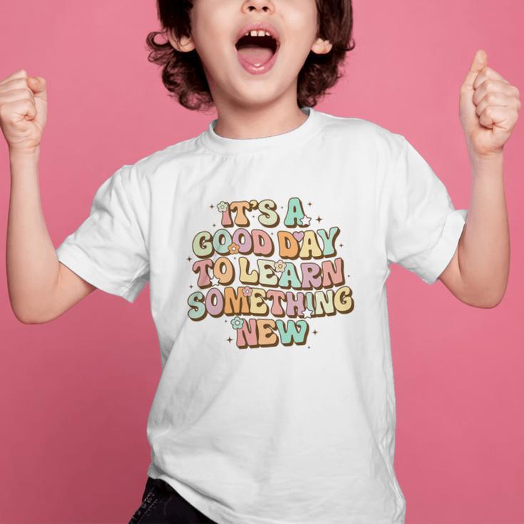 It's A Good Day To Learn Something New Retro Back To School Premium Tri-Blend Graphic Kid T-Shirt