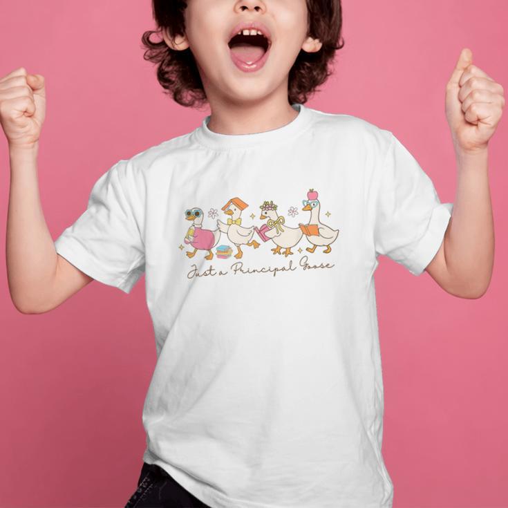 Just a Principal Goose Back To School Silly Goose Principal Graphic Kid T-Shirt Just a Principal Goose Back To School Silly Goose Principal Graphic Kid T-Shirt