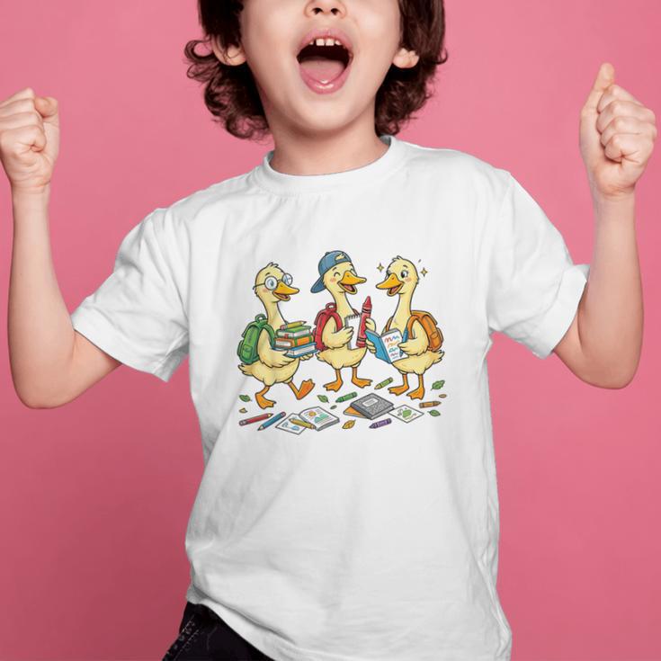Kindergarten 1st Grade Goose Back To School Boys Graphic Kid T-Shirt