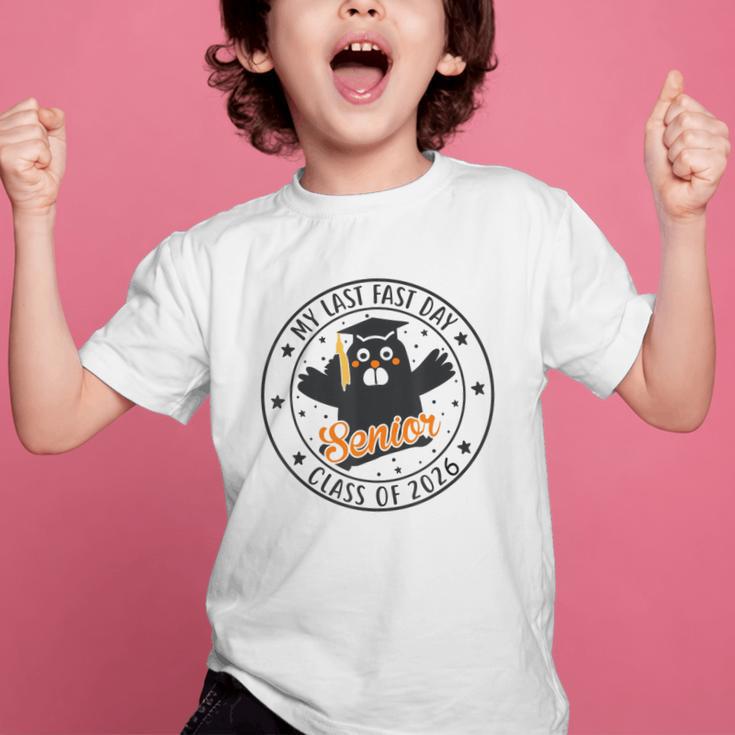 My Last First Day Senior 2026 Cat Back To School Cool Class Graphic Kid T-Shirt My Last First Day Senior 2026 Cat Back To School Cool Class Graphic Kid T-Shirt