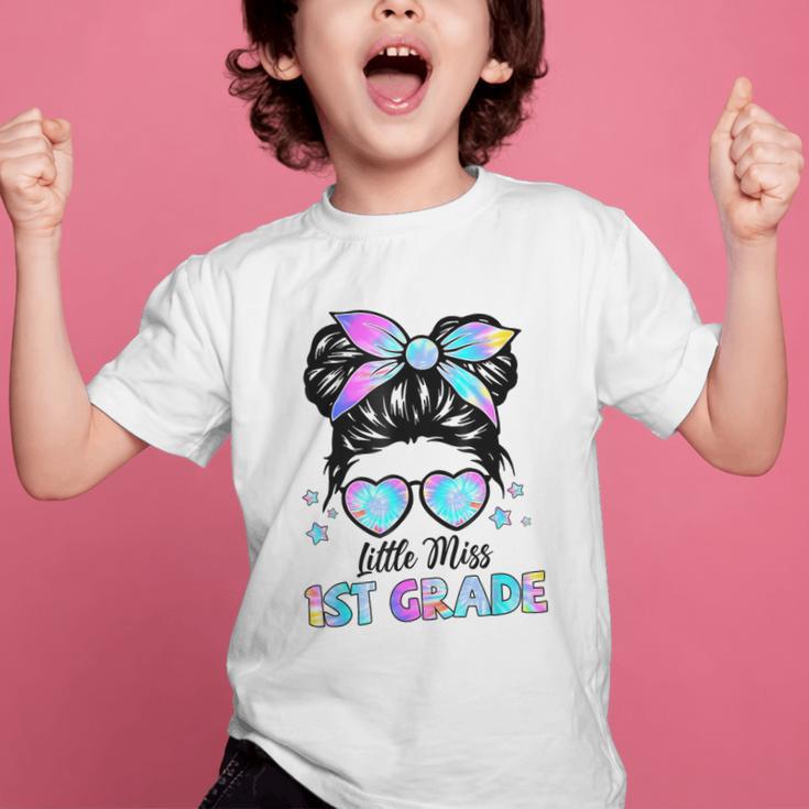 Little Miss 1st Grade Messy Bun Back To School Girls Kids Graphic Kid T-Shirt Little Miss 1st Grade Messy Bun Back To School Girls Kids Graphic Kid T-Shirt