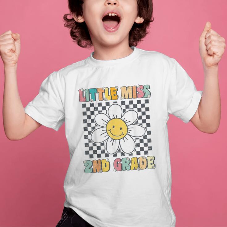 Little Miss 2nd Grade Retro Groovy 2nd Grade Back To School Graphic Kid T-Shirt