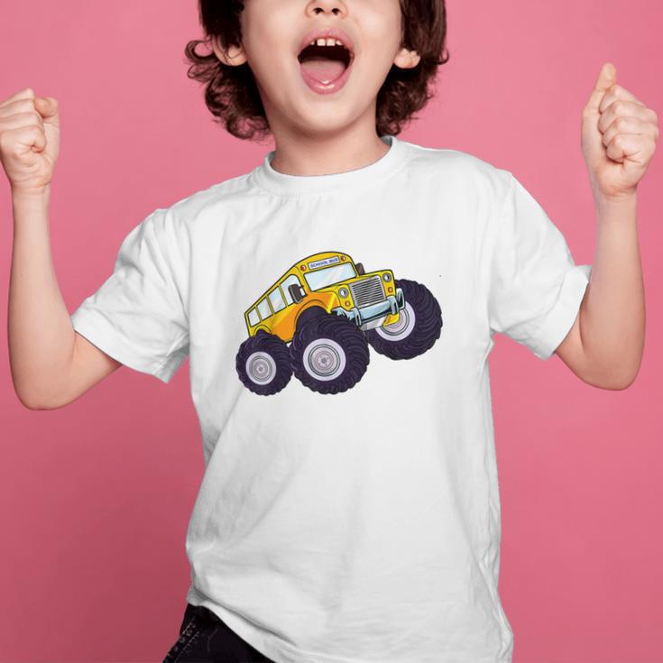 Monster Truck School Bus Yellow Back To School Kids Toddler Graphic Kid T-Shirt Monster Truck School Bus Yellow Back To School Kids Toddler Graphic Kid T-Shirt
