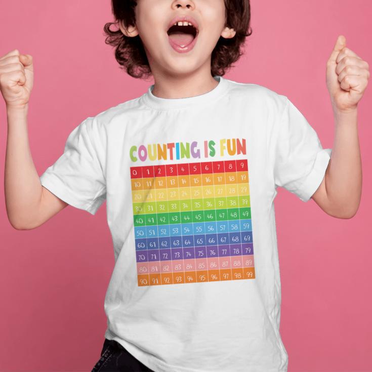 Numbers Learning Cute Numbers 0-100 Back To School Counting Graphic Kid T-Shirt