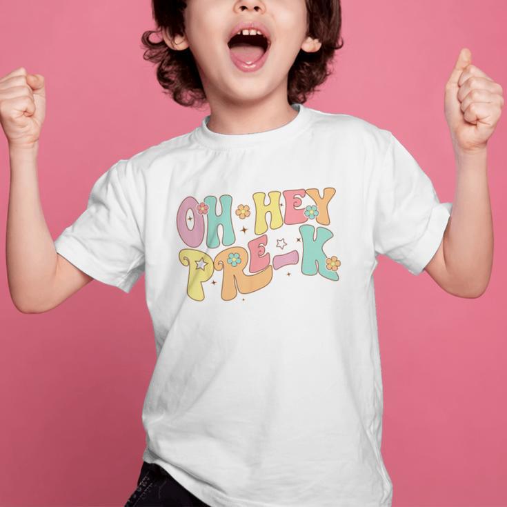 Oh Hey Pre-K Groovy Retro First Day Back To School Graphic Kid T-Shirt Oh Hey Pre-K Groovy Retro First Day Back To School Graphic Kid T-Shirt