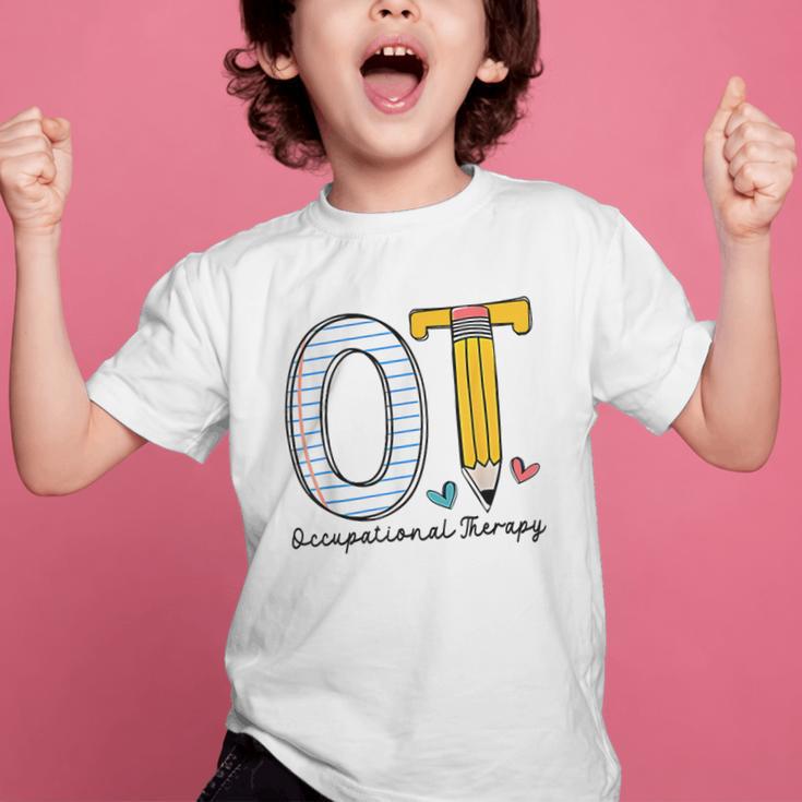 Pediatric Occupational Therapy Paper Pencil Back To School Graphic Kid T-Shirt