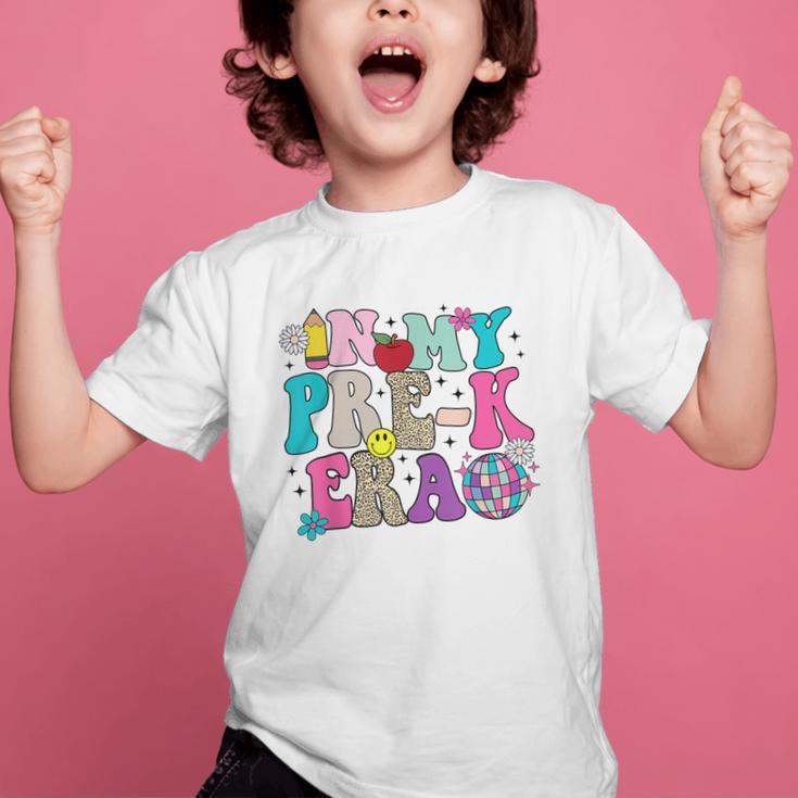In My Pre-K Era Back To School Retro Groovy Preschool Graphic Kid T-Shirt