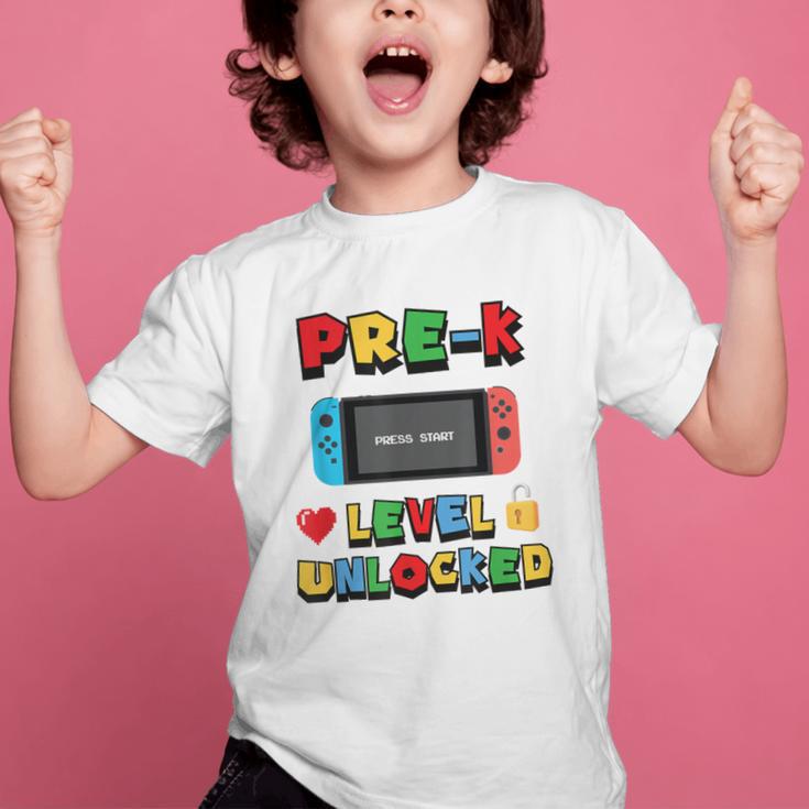 Pre-K Level Unlocked Back To School Video Game Graphic Kid T-Shirt