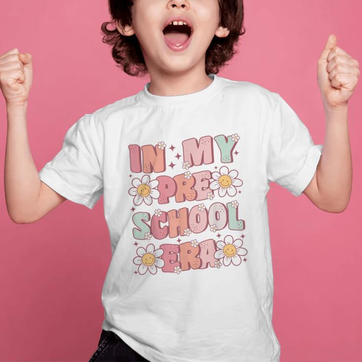 In My Preschool Era Retro Cute Groovy Pre K Back To School Graphic Kid T-Shirt